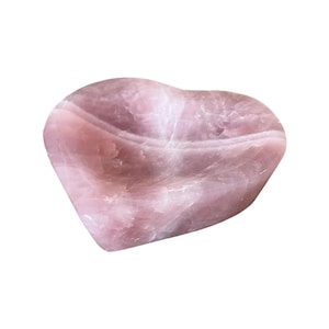 Rose quartz bowl, pink gemstone bowl, stone bowl heart, rose quartz heart decoration, gift love, heart chakra, pink stone AURAEGEMELSTEIN