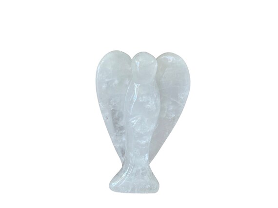 Large rock crystal angel, figure made of natural stone, rock crystal figure, stone figure, guardian angel, Feng Shui, decorative angel, Reiki, Chakra