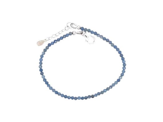 Sapphire silver bracelet, blue sapphire bracelet, blue gemstone bracelet, modern silver bracelet, sapphire pearl bracelet, elegant bracelet 925