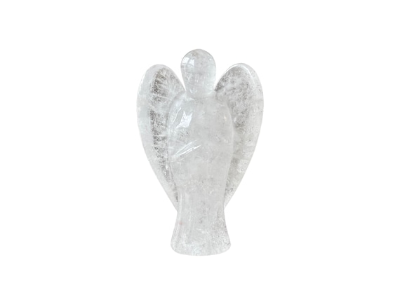 Large rock crystal angel, figure made of natural stone, rock crystal figure, stone figure, guardian angel, Feng Shui, decorative angel, Reiki, Chakra