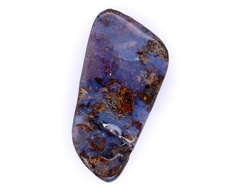 Großer Boulder Opal Anhänger, gebohrter Opal aus Australien, natürlicher Stein mit Lederband, Schmuck für Männer, Unisex Stein Anhänger