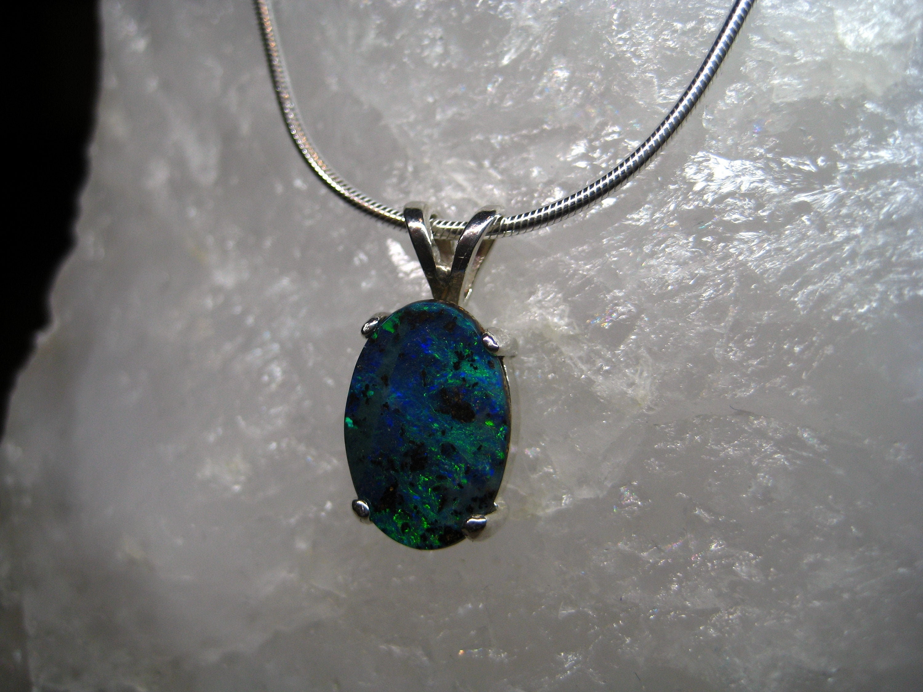 Boulder Opal Necklace, Boulder Opal Pendant, Opal from Australia ...