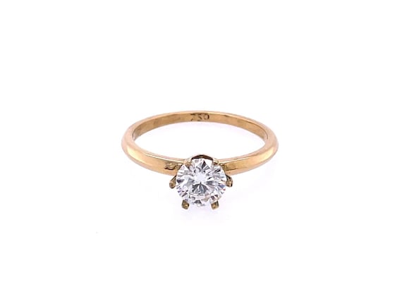 Moissanite ring, moissanite ring gold 750, engagement ring yellow gold, wedding ring gold, moissanite ring brilliant, diamond alternative