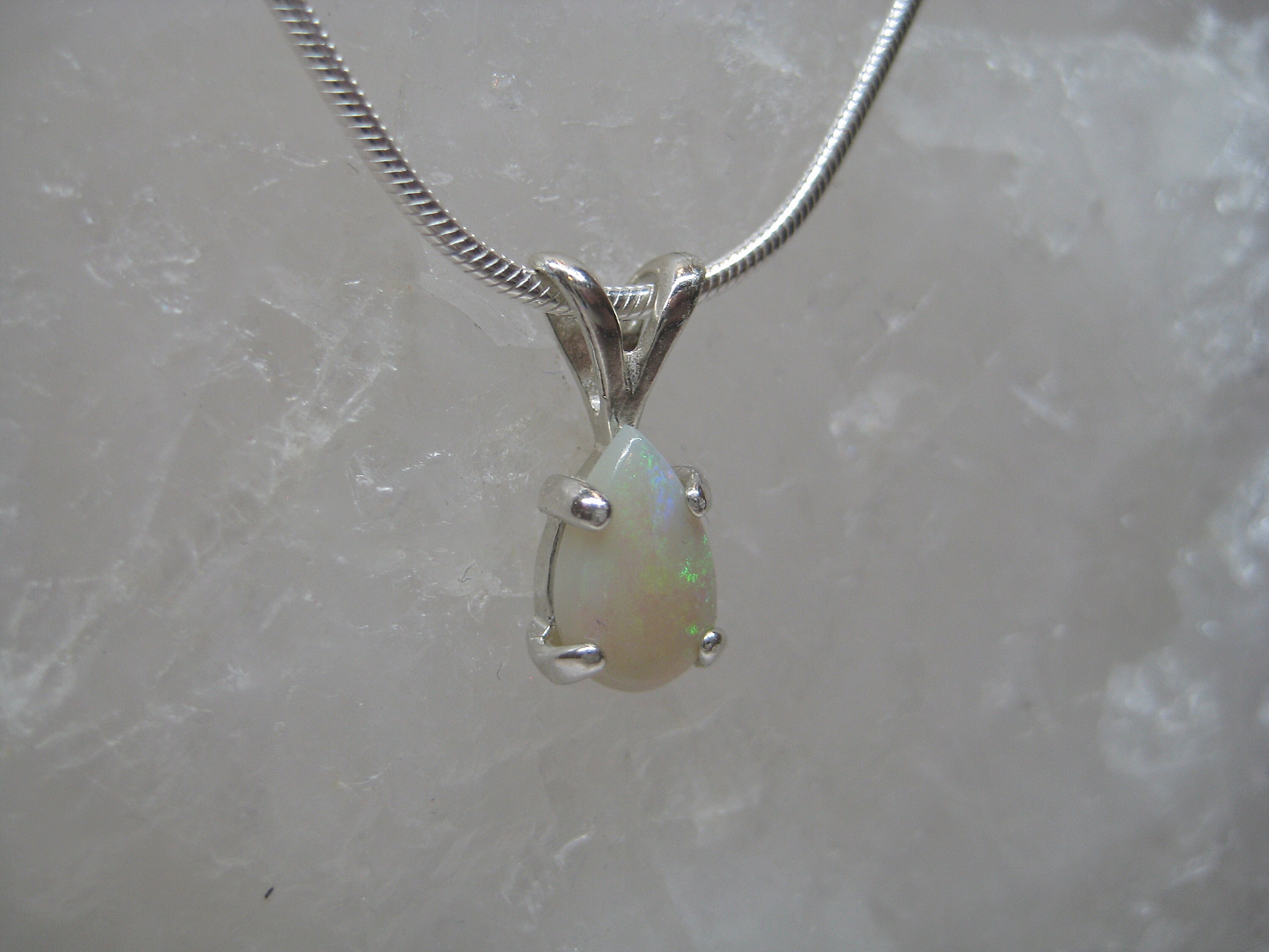 Opal necklace, Australian Crystal Opal, Opal pendant, Real opal jewelry