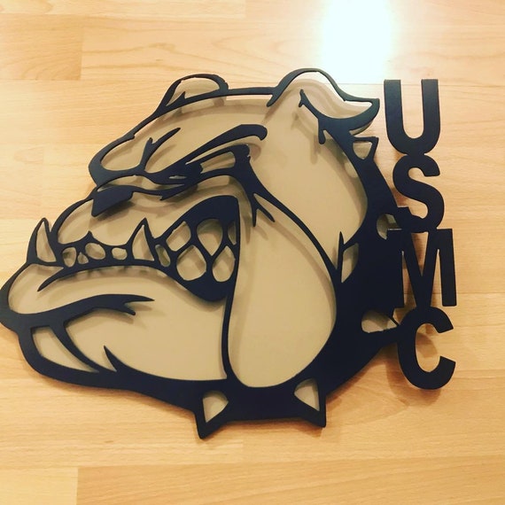 Marine Bulldog Usmc Wall Decor Military Decorations Etsy
