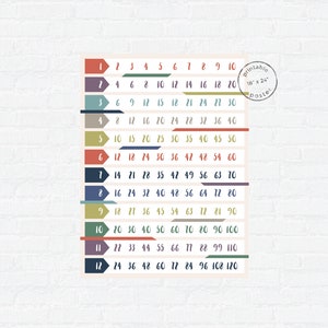 Skip Counting Poster Printable - Math Chart Wall Art - Classroom or Homeschool Poster