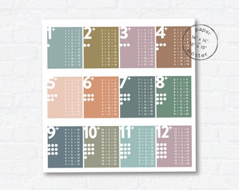 Modern Math Addition Chart | Homeschool Poster | Nerdy Wall Art for Kids | Classroom Poster | Addition Tables