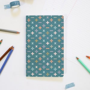 Modern Math Notebook | Nerdy Gift | School Supplies or Gift for Math Teacher | Graph Paper or Dot Grid Bullet Journal
