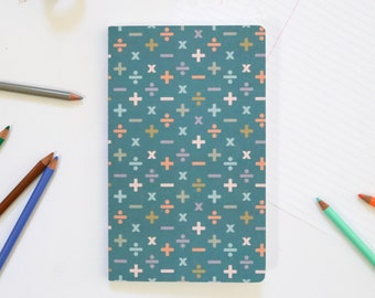 Modern Math Notebook | Nerdy Gift | School Supplies or Gift for Math Teacher | Graph Paper or Dot Grid Bullet Journal