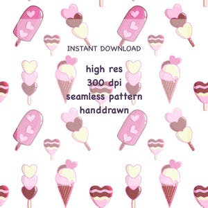 Handgemaakt naadloos patroon voor Valentijn. Perfect voor creatieve ondernemers die unieke producten maken in kleine oplages.