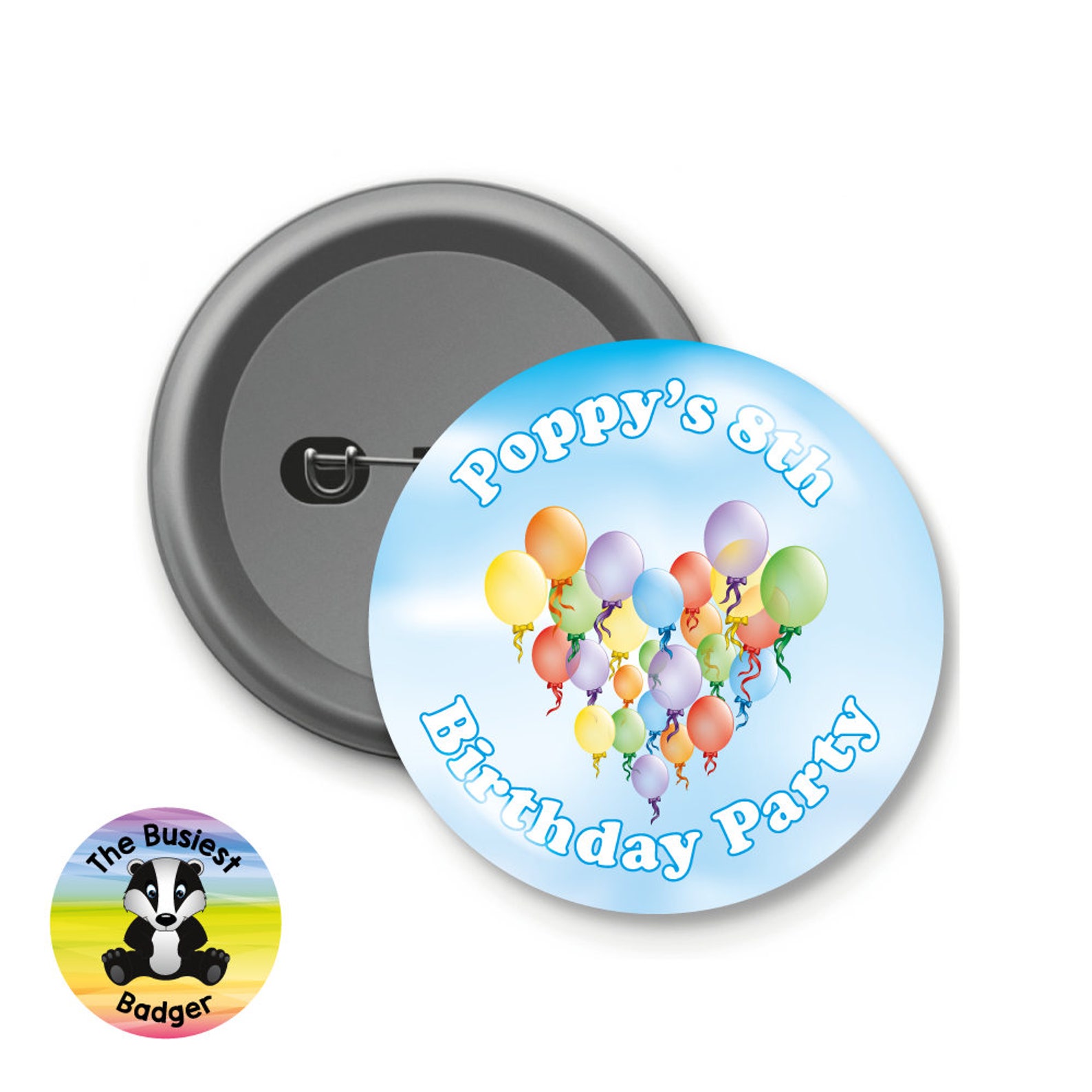 Custom Birthday Badges Birthday Party Badges Birthday Party Etsy