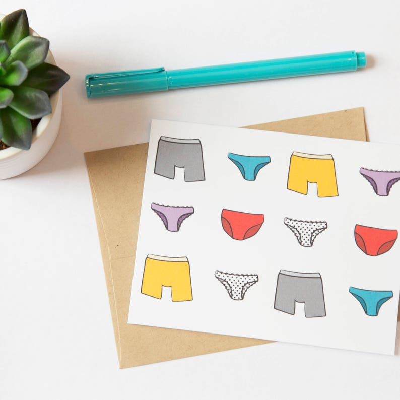 Undies / Period Underwear Printable PDF Greeting Card Etsy