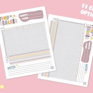 Printable Basal Body Temperature Tracker 11 Color Options Monthly & Yearly Pages Fertility Journal, Fertility Tracker, PDF Download image 7