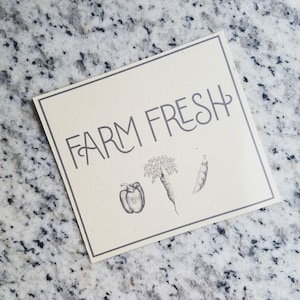 Farm Fresh Tag | Editable Printable Canva Template | Fresh Produce Label | Farm Stand Sign | Vegetable Garden Label | Printable Garden Gift