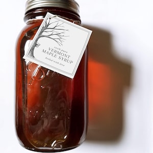 100% reiner Ahornsirup Tags | Bearbeitbare druckbare Canva-Vorlage | Rustikale Hang Tags | Anpassbarer selbstgemachter Ahornsirup | Gastgeschenke