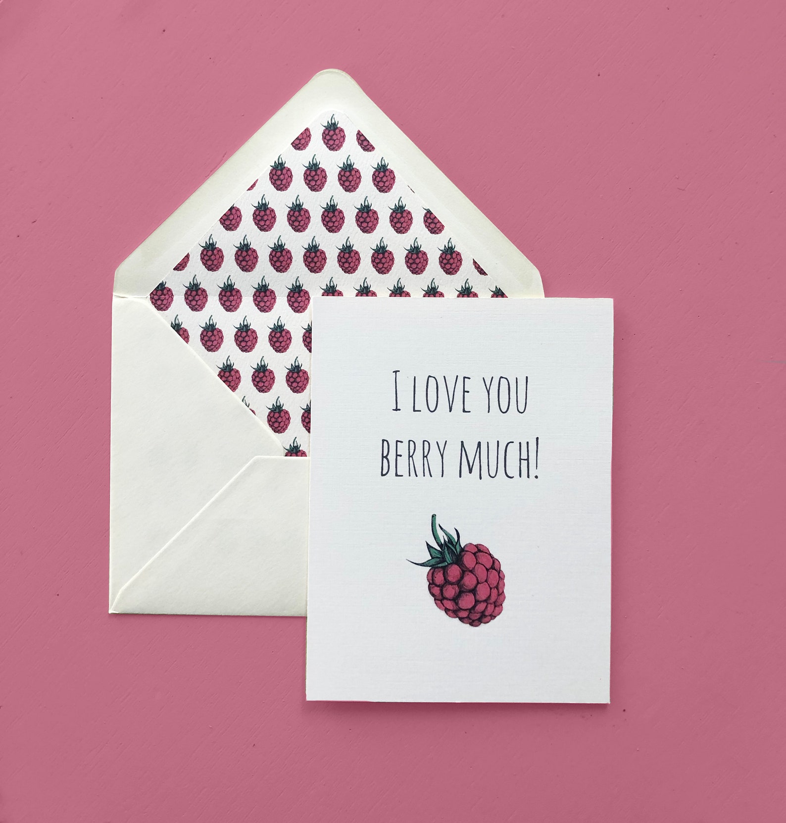 I Love You Berry Much Printable Greeting Card Instant | Etsy