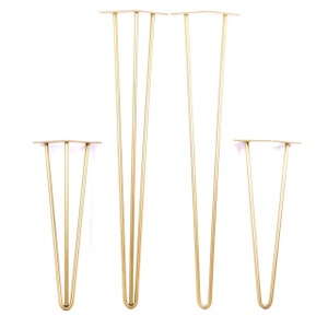 Gold hairpin store desk legs