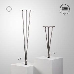 Adjustable Table Legs, Hairpin Legs with Levelers, Set of 4 Furniture Legs image 1
