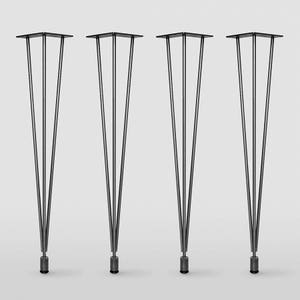 Adjustable Table Legs, Hairpin Legs with Levelers, Set of 4 Furniture Legs image 2