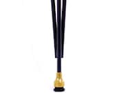 Set of 4, Black and Brass, Original Leg
