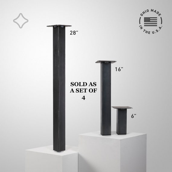 Metal Post Table Leg 434 Steel Table Legs Set of 4 Etsy