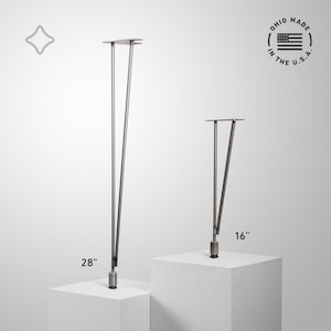 Adjustable Table Legs, Hairpin Legs with Levelers, Set of 4 Furniture Legs image 3