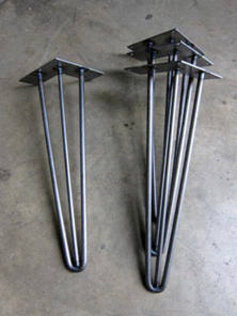 3 Rod Hairpin Legs / Set of 4 / Raw Steel or Stainless Steel Etsy