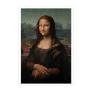 Mona Lisa, Da Vinci - 3 x 4 inch Vinyl Decal