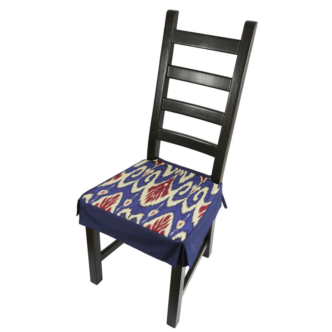 Set of 4 Boho Dining Chair Seat Covers w/ Skirt in Colorful Etsy