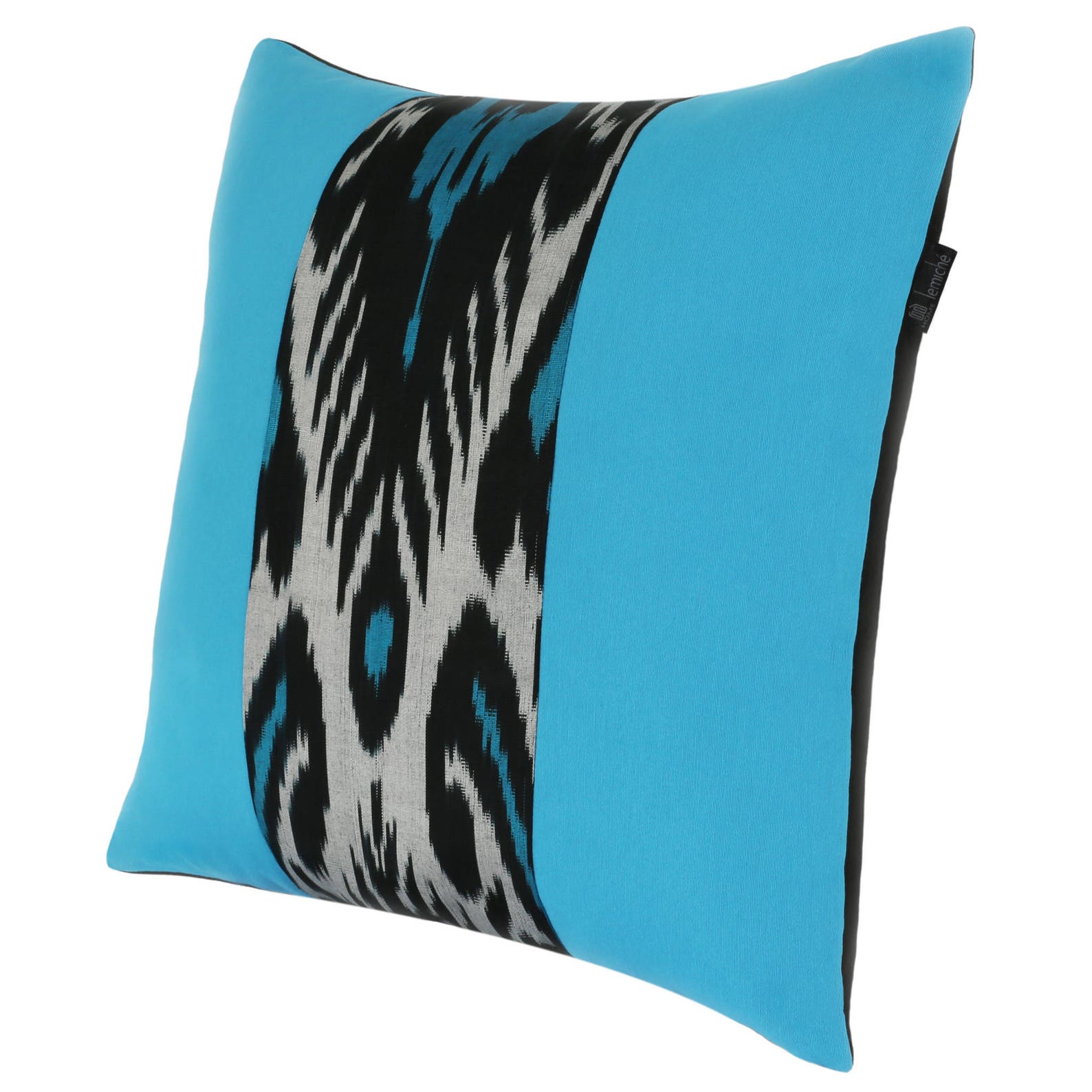 Set of 2 Ikat Color Block Throw Pillow Covers Black & Etsy