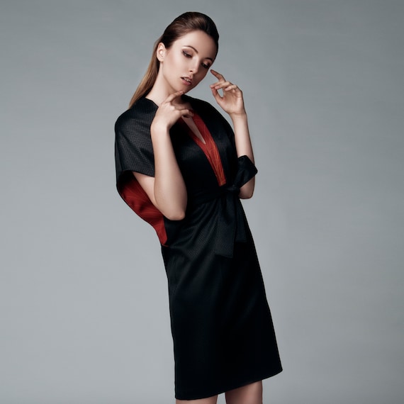 kimono style evening dress