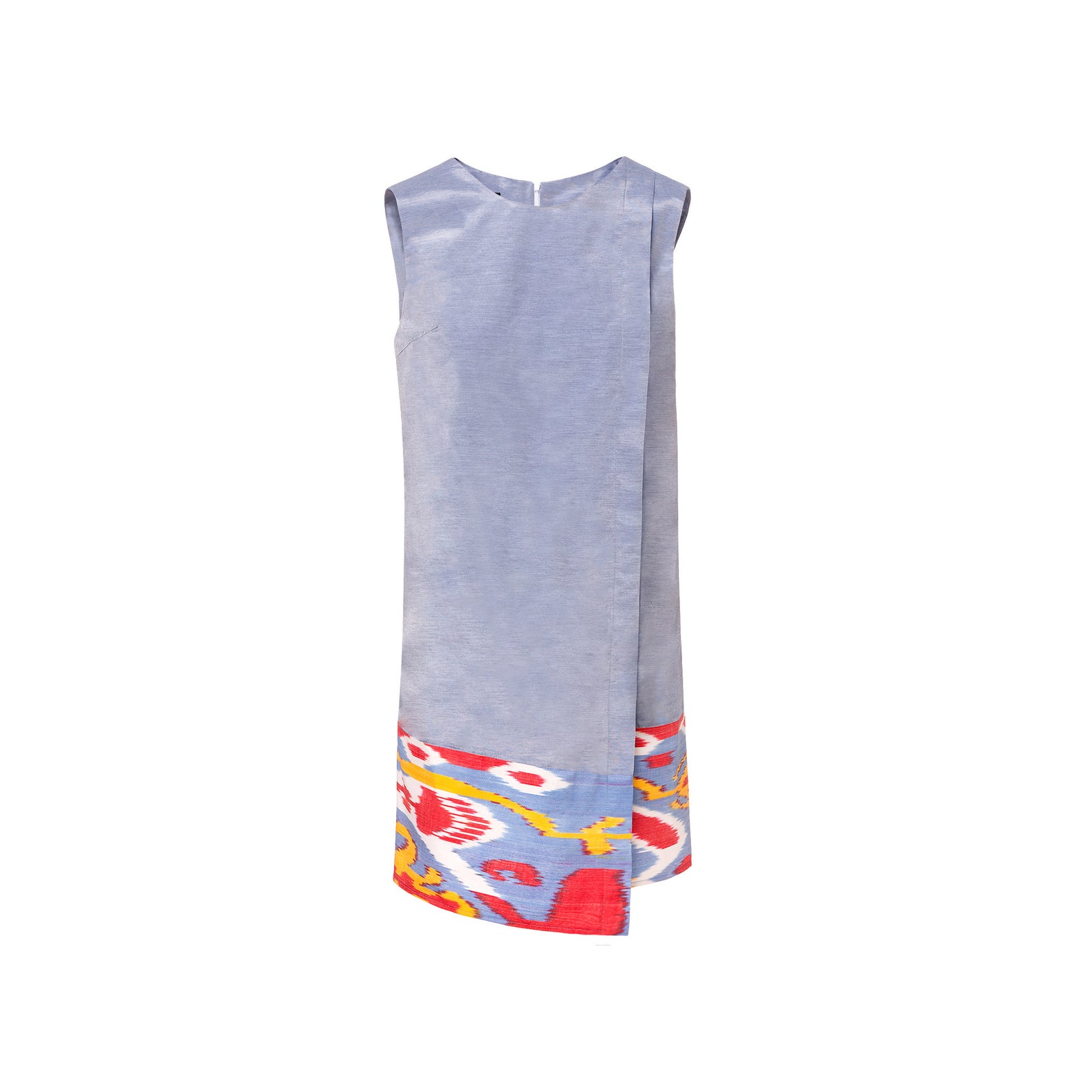 Colorful Midi Dress - Summer Wedding Guest Dress - Dust Blue Short ...