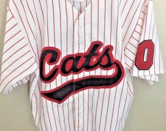 Vintage Cats Baseball Jersey L 42-44