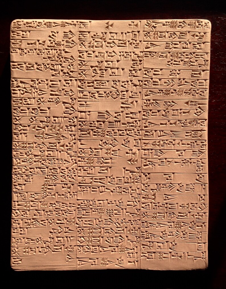 Praise of King Lipit-Ishtar Ancient Decor Sumerian Cuneiform Clay Tablet Ancient Champion of Justice