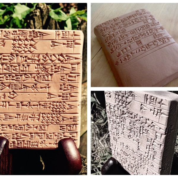 The First Kings of Mesopotamia: The Sumerian Kinglist on an Expertly Handcrafted Replica Cuneiform Clay Tablet