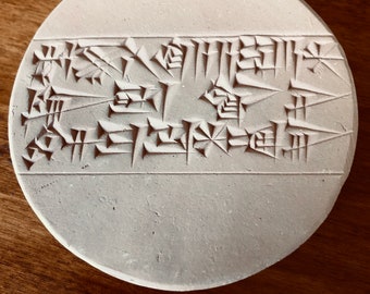 Fate is a Slippery Bank that Makes One Slip: Handmade Replica of a Sumerian Proverb on a Clay Tablet