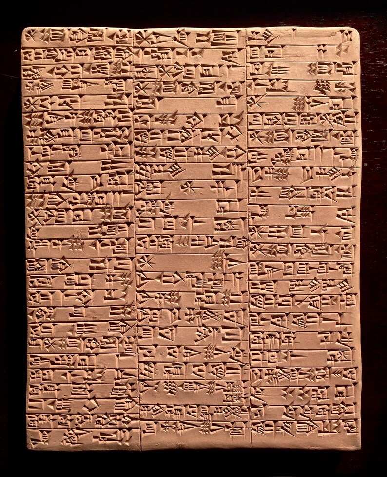 Praise of King Lipit-Ishtar Ancient Decor Sumerian Cuneiform Clay Tablet Ancient Champion of Justice