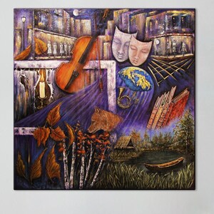 Lost Dreams Acrylic Painting Abstract 60x60 Unique Acrylic Painting on Canvas Art Painting Abstract Artwork Acrylic Painting Wall Decoration