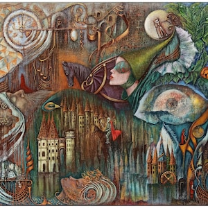 Magic of Life, Abstract Acrylic Painting 50x80 Unique Painting Acrylic Art Abstract Original Acrylic Painting on Canvas