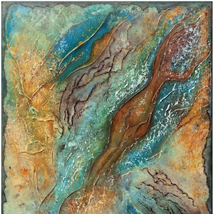Terra Mater, Abstract Acrylic Painting 40x50 Acrylic painting abstract unique acrylic painting on canvas art painting abstract artwork wall decoration