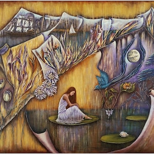 Moonshine Dreams acrylic painting abstract 70x90 unique acrylic painting on canvas art painting abstract artwork acrylic painting wall decoration
