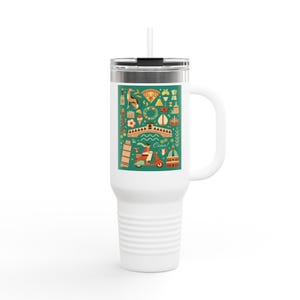 Insulated Italian Travel Mug, 40oz | Perfect for Road Trips, Gifts for Her, Coffee Lovers, Camping Essentials, Eco-friendly Drinkware