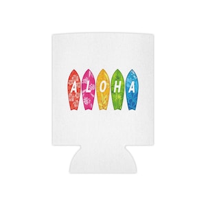 Bunter Aloha Surf Dosenkühler | Beach Party Vibes | Perfektes Geschenk für Sommer, Grillabende, Picknicks oder Housewarming