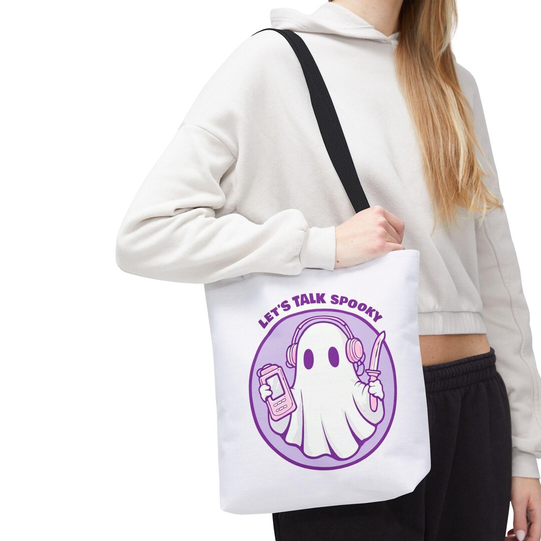 Spooky Ghost Tote Bag: Halloween Trick-or-treat Bag - Etsy