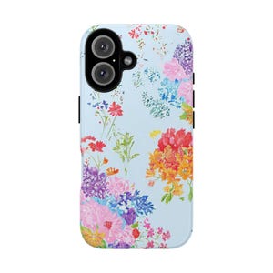 Floral Phone Case, Colorful Phone Cover, Tough Cases for Flower Lovers, Gift for Her, Vibrant Floral Design Accessory