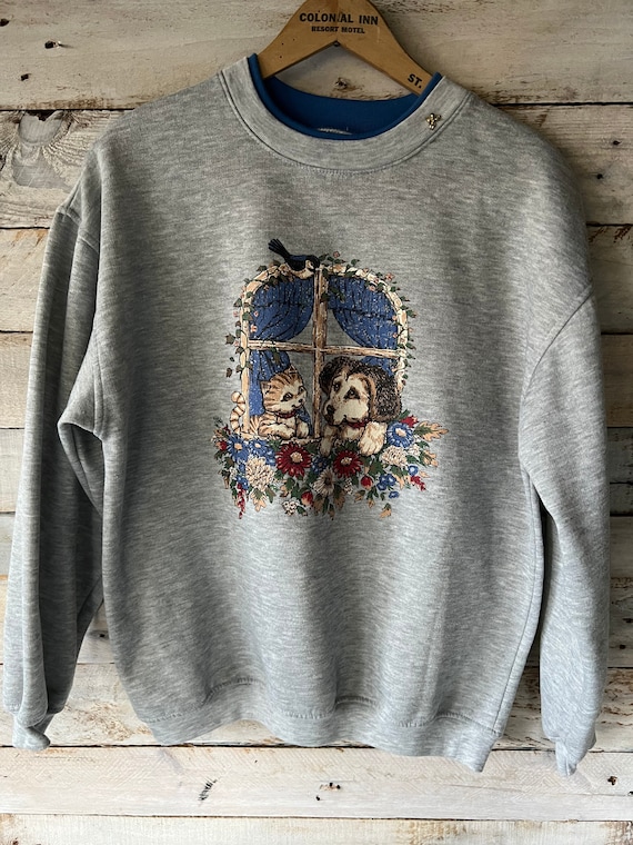 Vintage Cat and Dog Sweat