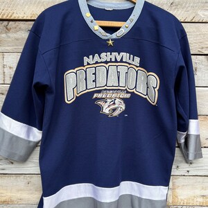 CustomCat Nashville Predators Vintage NHL Crewneck Sweatshirt White / L
