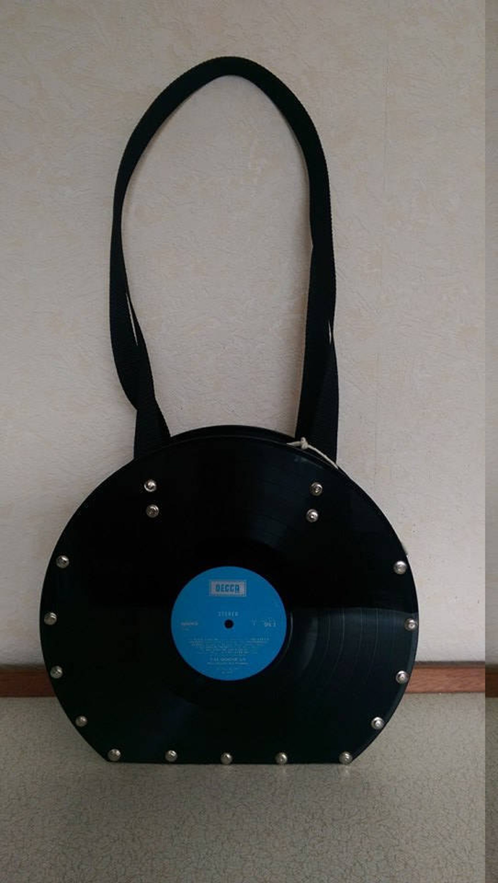 Handmade recycled vinyl record handbag Etsy