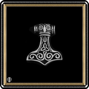 Sterling Silver Thor&#39;s Hammer Pendant: Skane Viking Amulet