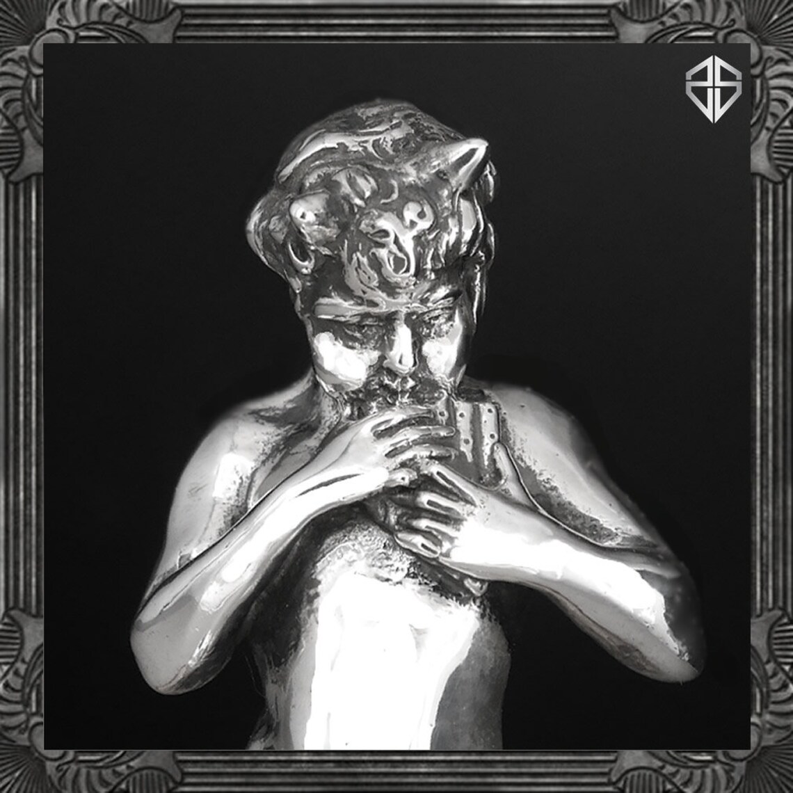 Sterling Silver Greek God of Nature Pan Playing the Flute Etsy